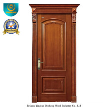 Simplified European Style Solid Wood Door for Interior with Carving (ds-8037)